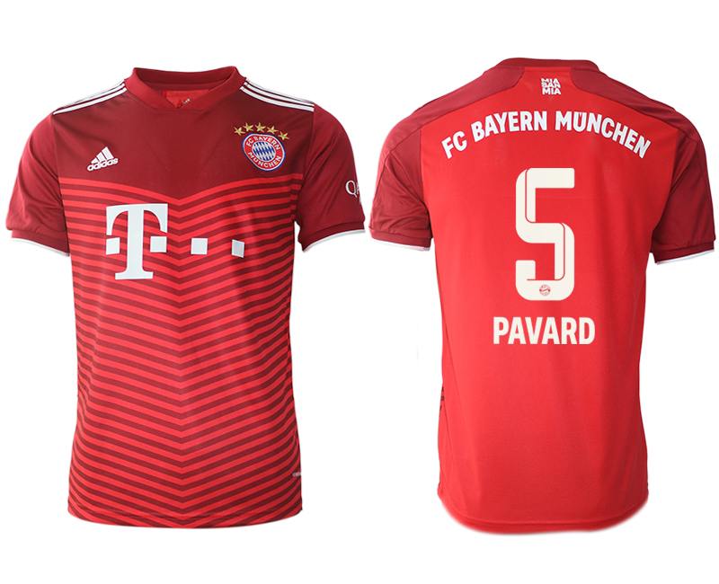 Cheap Men 2021-2022 Club Bayern Munich home aaa version red 5 Soccer Jersey